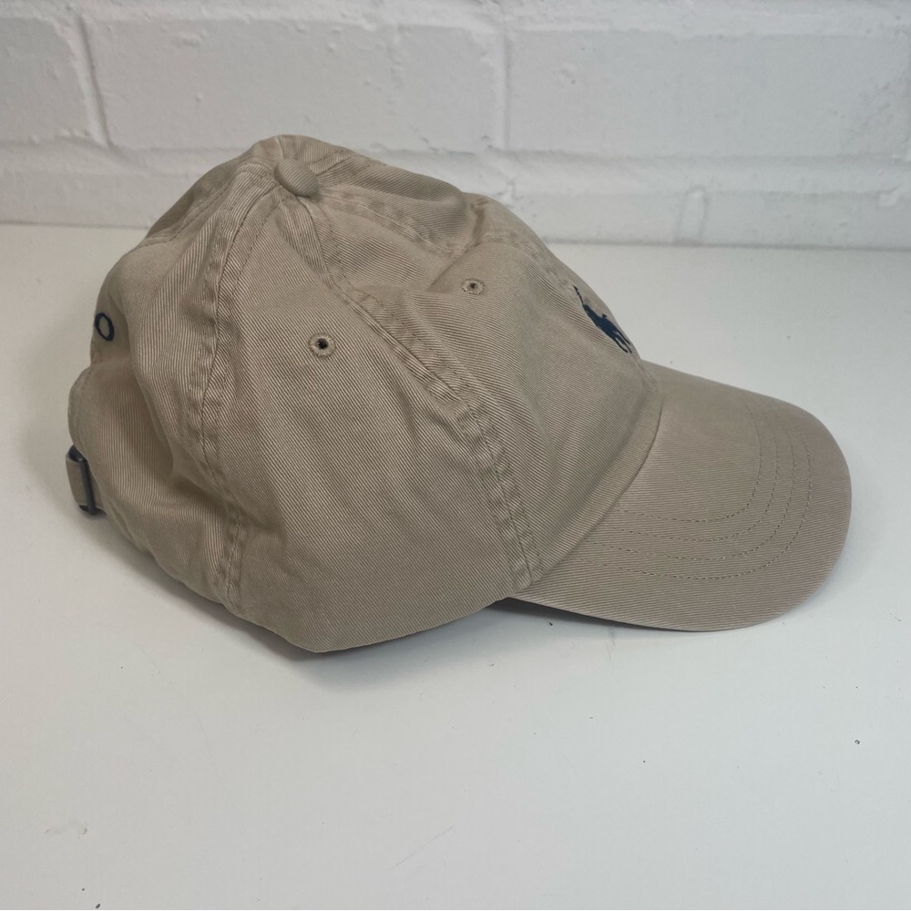 Ralph Lauren Polo Ivory Beige Baseball Cap Hat Nubuck One Size Twill Classic BN - Picture 2 of 9